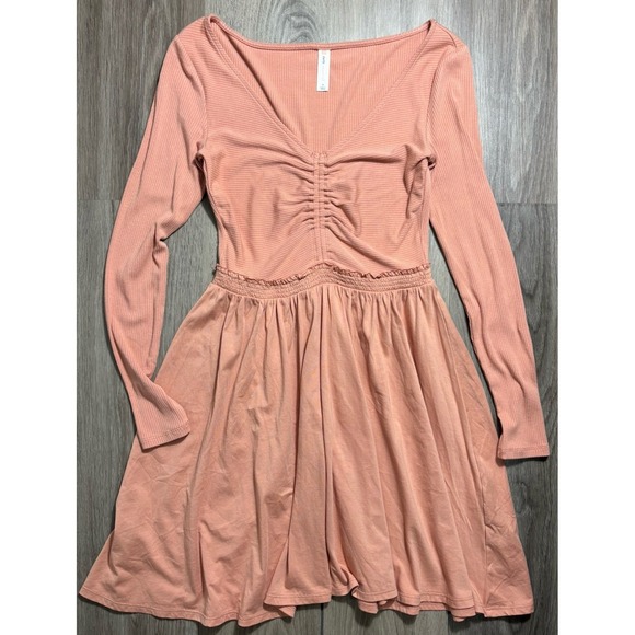 Daily Practice Anthropologie Rock Arch Long Sleeve Ruched Mini Dress‎ Small - Picture 5 of 12